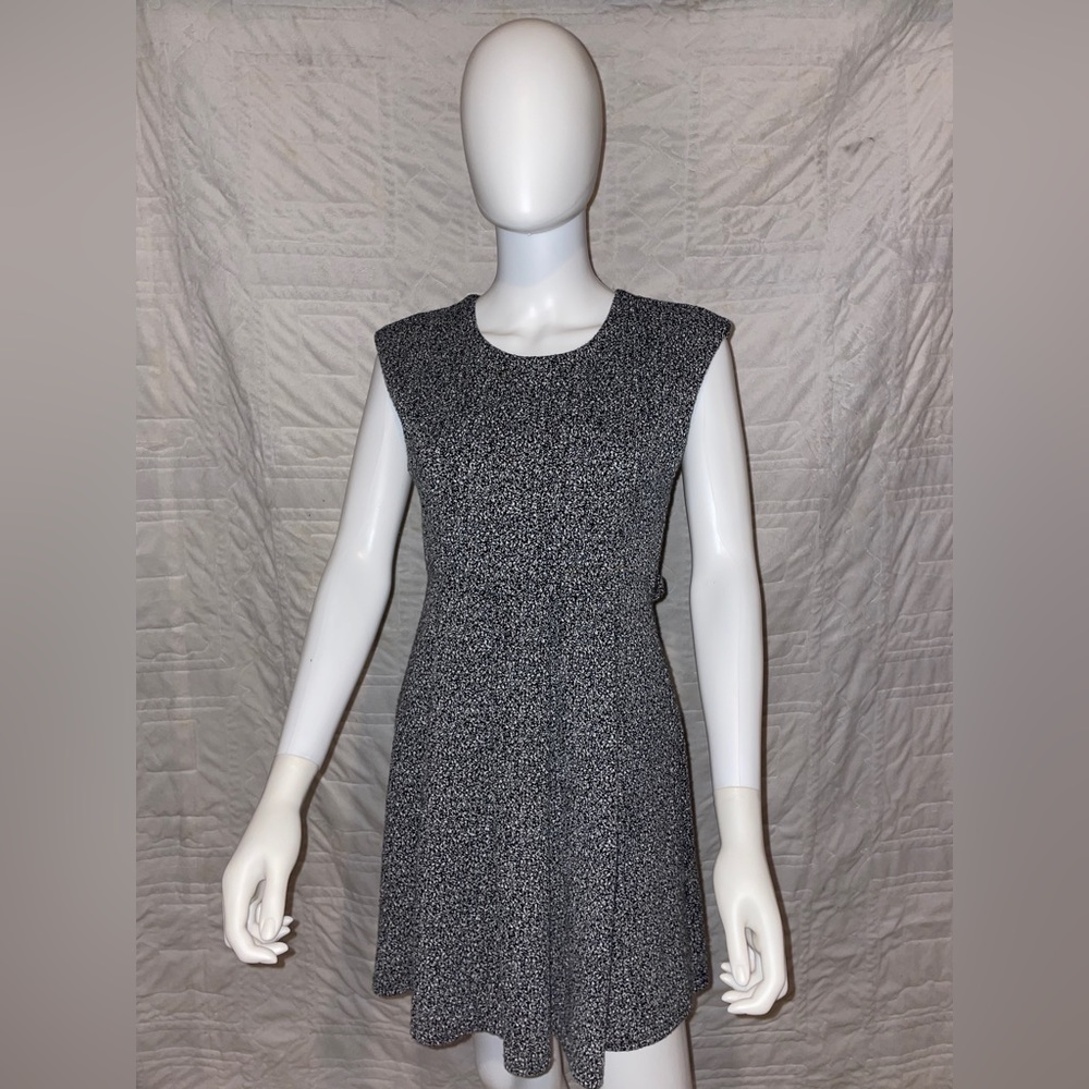 Black and white mini dress